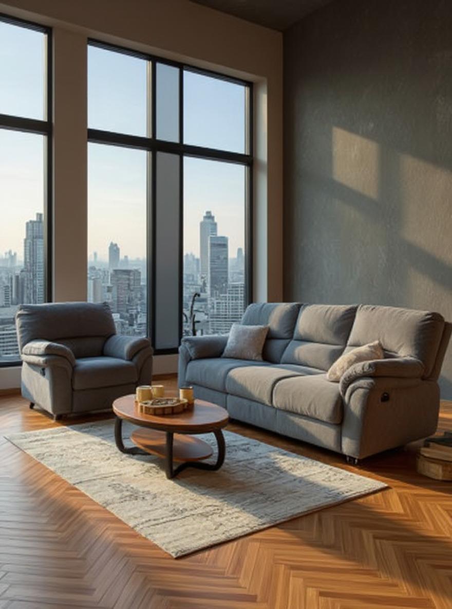 recliner sofa with matching armchair.